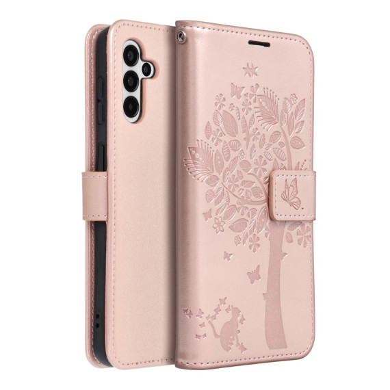 Etui Portfel Mezzo Drzewo Samsung Galaxy A36 5G Forcell Różowy