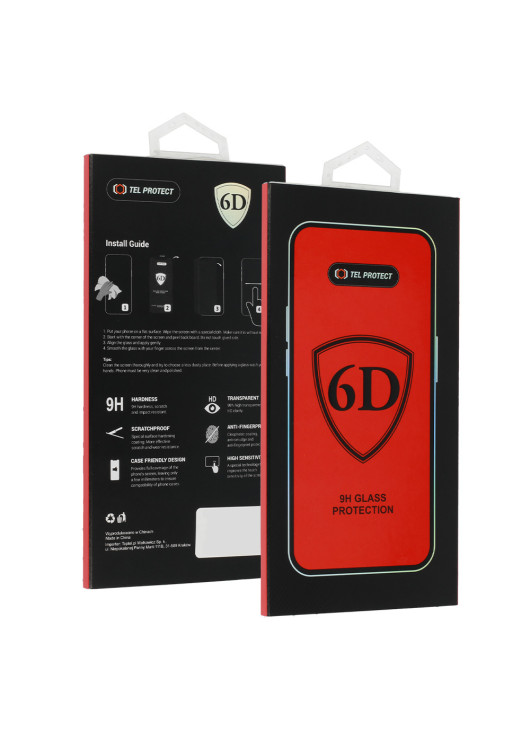 Hartowane szkło Full Glue 6D Motorola G55 Czarny