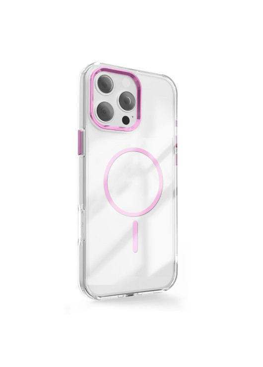 Etui Clear Thin Mag Apple iPhone 16e Przezroczysty z ramką złoty róż