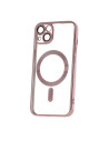 Nakładka Color Chrome Magsafe Apple iPhone 16e Przezroczysty z ramką złoty róż