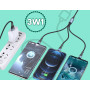 Kabel 3w1 do iPhone Lightning 8-pin + Typ C + Micro JA024 JOKADE Czarny