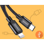 KABEL JOKADE 30W JA041 TYP-C DO LIGHTNING CZARNY Typ C / Typ C JOKADE Czarny