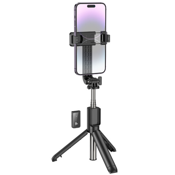 Borofone Uchwyt Selfie BY11 Happy bluetooth ze statywem i pilotem czarny Borofone Czarny