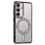 Bling Magsafe Case Samsung Galaxy S25 Ultra Fioletowy