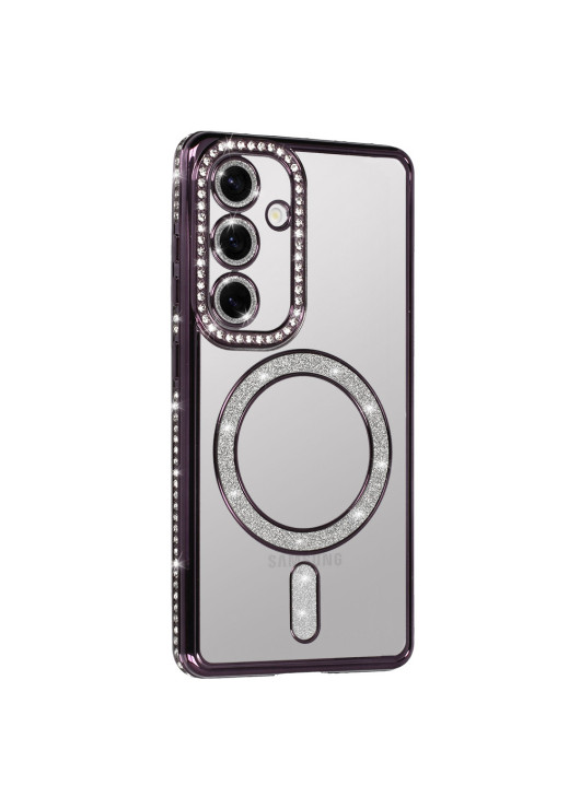 Bling Magsafe Case Samsung Galaxy S25 Ultra Fioletowy
