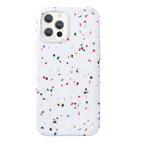 UNIQ etui Coehl Terrazzo biały/natural white Apple iPhone 12/12Pro UniQ Biały