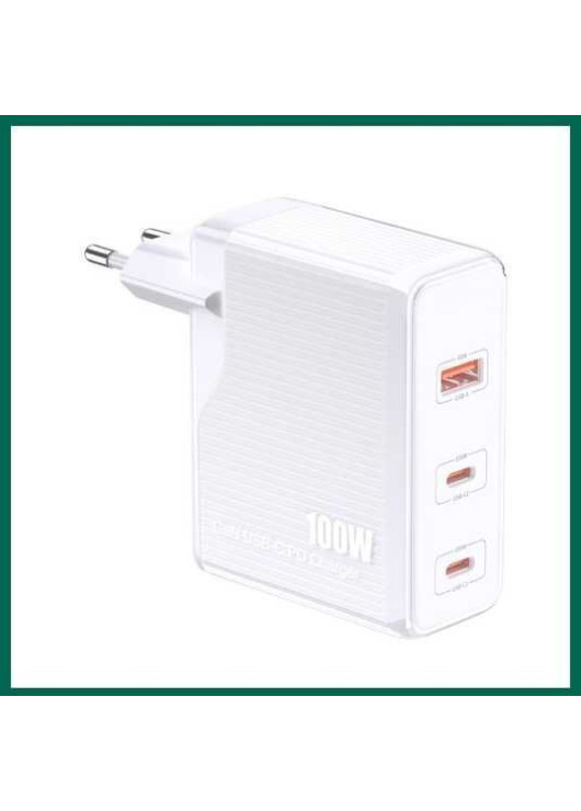 Ładowarka sieciowa JOKADE JB059 GAN 2 x USB C + USB A 100W JOKADE Biały