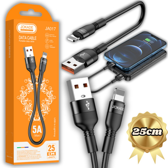 Kabel USB JOKADE JA017 25CM LIGHTING CZARNY Lightning JOKADE Czarny
