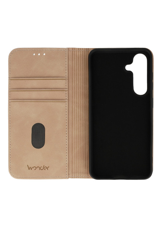 Etui Portfel Samsung S25 Edge Beżowy