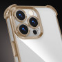 Nakładka Anti Shock Chrome Apple iPhone 12 Przeźroczysty złota ramka