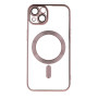 Nakładka Color Chrome Magsafe Apple iPhone 12 Przezroczysty z ramką złoty róż