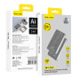 Blavec Power Bank 10000mAh BJ-04 Slim 13,5mm - Typ C - 22,5W magnetyczny indukcyjny Magsafe 3 w 1 (PBBJ04-MC10G) szary szklany
