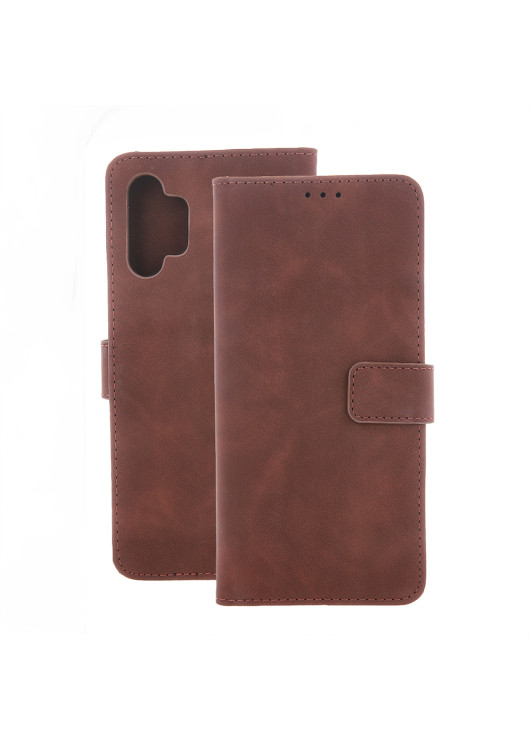 Etui Portfel Smart Velvet Motorola E13 Brązowy