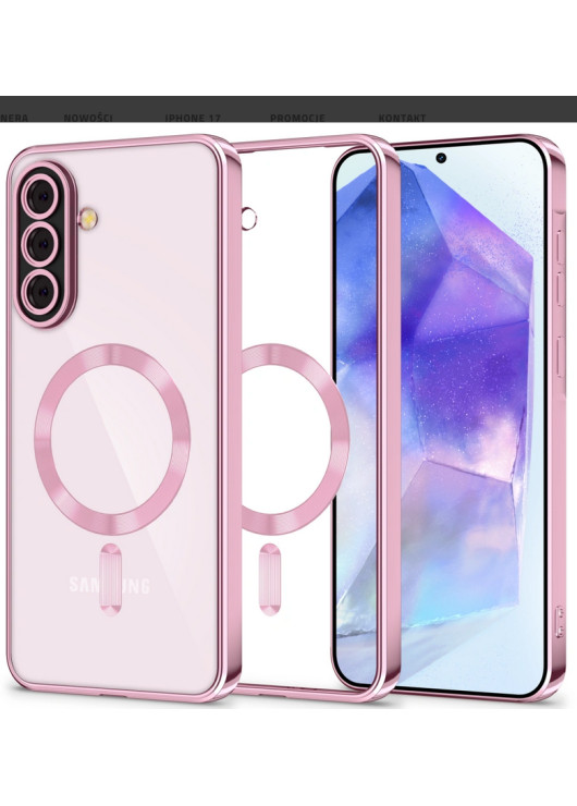 TECH-PROTECT MAGFLEX MAGSAFE Samsung Galaxy A56 5G Tech-Protect Przezroczysty z ramką złoty róż
