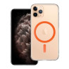 Drop Glue Colorful Ring Mag Cover kompatybilny z MagSafe Apple iPhone 11 PRO Pomarańczowy