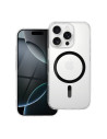 Drop Glue Colorful Ring Mag Cover kompatybilny z MagSafe Apple iPhone 11 Pro Max Przezroczysty z czarnym paskiem