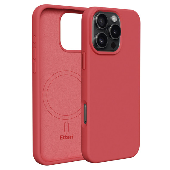 Nakładka Etteri Silicone Mag Case Apple iPhone 16 Pro Max Etteri Malinowy