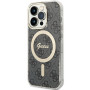 Guess nakładka GUHMP15LH4STK czarna HC MAGSAFE IML 4G B Apple Iphone 15 Pro Guess Czarny