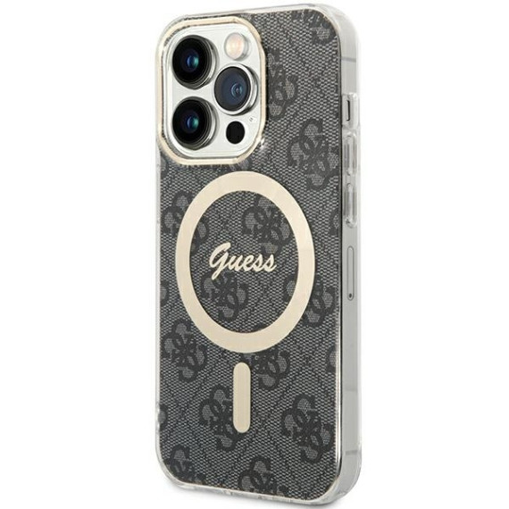 Guess nakładka GUHMP15LH4STK czarna HC MAGSAFE IML 4G B Apple Iphone 15 Pro Guess Czarny