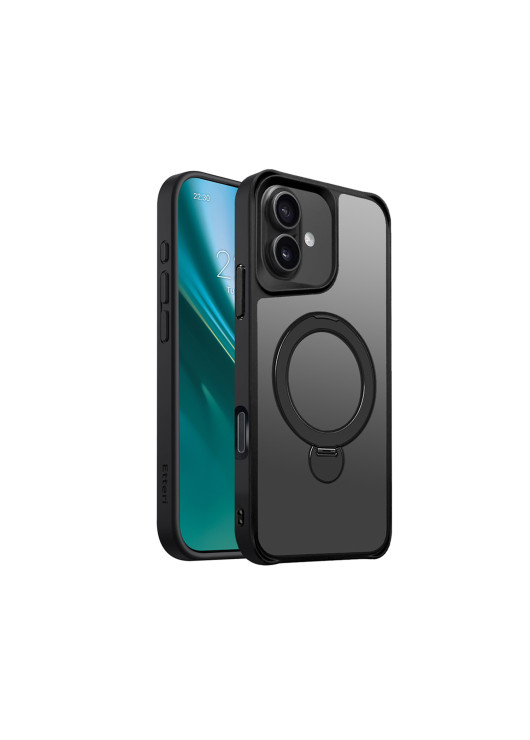 Nakładka Etteri Matt Mag Ring Apple iPhone 16 Etteri Czarny