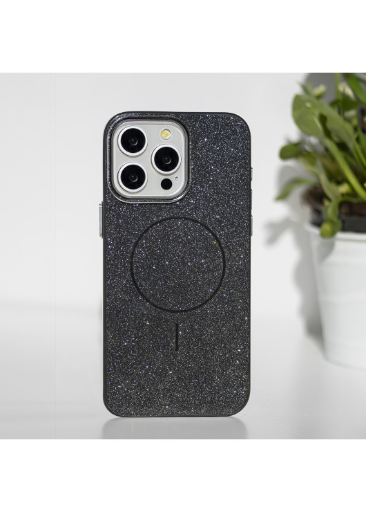 Etui Glitter Thin Mag Apple Iphone 15 Pro Czarny