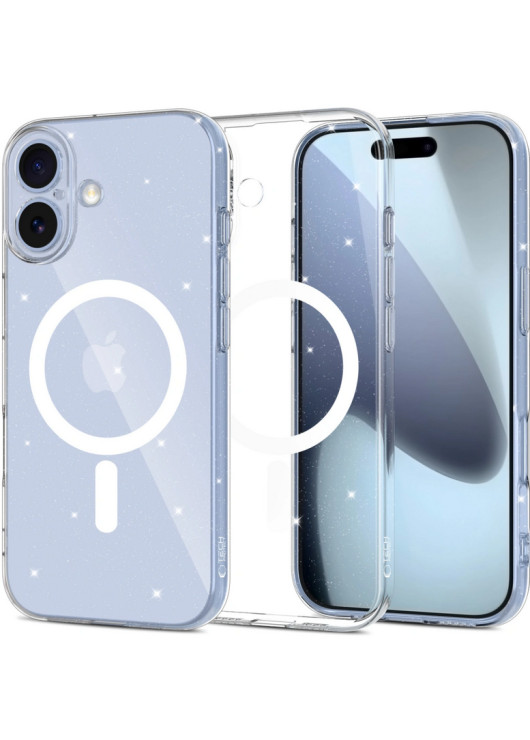 TECH-PROTECT FLEXAIR MAGSAFE CLEAR GLITTER Apple iPhone 17 Tech-Protect Przezroczysty