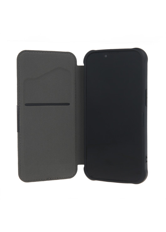Etui Portfel Kabura RAZOR Book Apple iPhone 16 pro Odcienie szarego