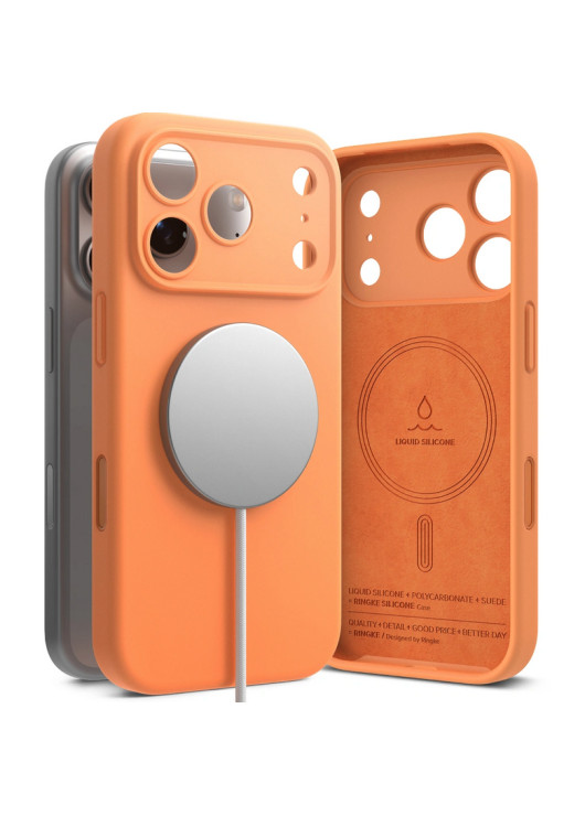 RINGKE SILICONE MAGNETIC MAGSAFE TANGERINE Apple iPhone 17 Pro Ringke Pomarańczowy