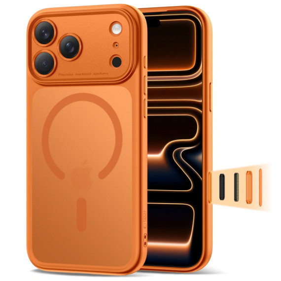 TECH-PROTECT MAGPEAK MAGSAFE CC MATTE COSMIC ORANGE Apple iPhone 17 Pro Tech-Protect Pomarańczowy