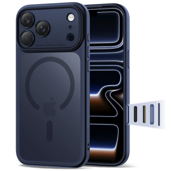 TECH-PROTECT MAGPEAK MAGSAFE CC MATTE DEEP BLUE Apple iPhone 17 Pro Max Tech-Protect Granatowy