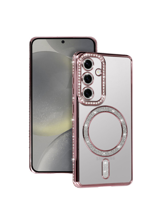 Bling Magsafe Case Samsung Galaxy S25 Odcienie różowego