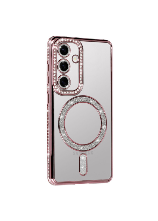 Bling Magsafe Case Samsung Galaxy S25 Odcienie różowego