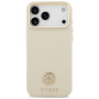 Guess nakładka Grained Strass Logo MagSafe beżowa Apple iPhone 17 Pro Max Guess Beżowy