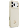 Guess nakładka Grained Strass Logo MagSafe beżowa Apple iPhone 17 Pro Max Guess Beżowy