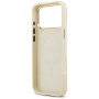 Guess nakładka Grained Strass Logo MagSafe beżowa Apple iPhone 17 Pro Max Guess Beżowy