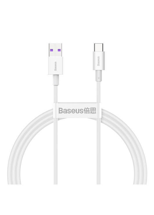 Baseus kabel Superior USB - USB-C 1,0 m biały 66W USB C Baseus Biały