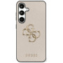 Guess nakładka HC PU Grained Big 4G and Classic Logo beżowa Samsung Galaxy S25 Guess Beżowy