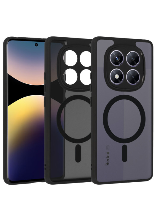 Futerał Full Matte Mag Cover kompatybilny z MagSafe Xiaomi REdmi Note 14 Pro 4G Inny Czarny