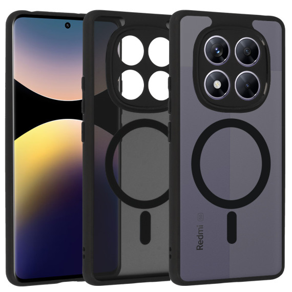 Futerał Full Matte Mag Cover kompatybilny z MagSafe Xiaomi REdmi Note 14 Pro 4G Inny Czarny