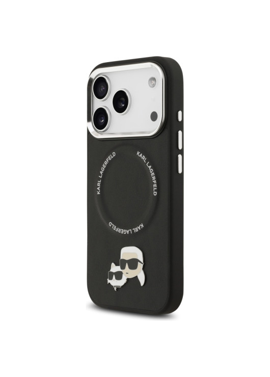 KARL LAGERFELD futerał kompatybilny z MagSafe KLHMP17XPSMLRKCK (PU K&C Pins) czarny