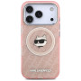 KARL LAGERFELD futerał kompatybilny z MagSafe KLHMP17XHMKBCHOP (IML Choupette Head Logo) różowy