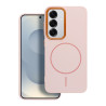 Etui FRAME MAG COVER kompatybilny z MagSafe Samsung Galaxy S25 Jasnoróżowy