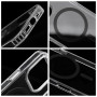 Drop Glue Colorful Ring Mag Cover kompatybilny z MagSafe Samsung Galaxy A16 4G/5G Przezroczysty z czarnym paskiem