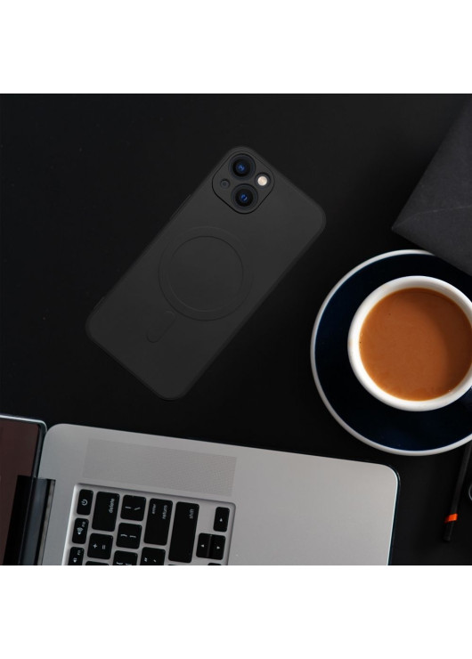 Futerał Silicone Mag Cover kompatybilny z MagSafe Samsung Galaxy A56 5G Inny Czarny