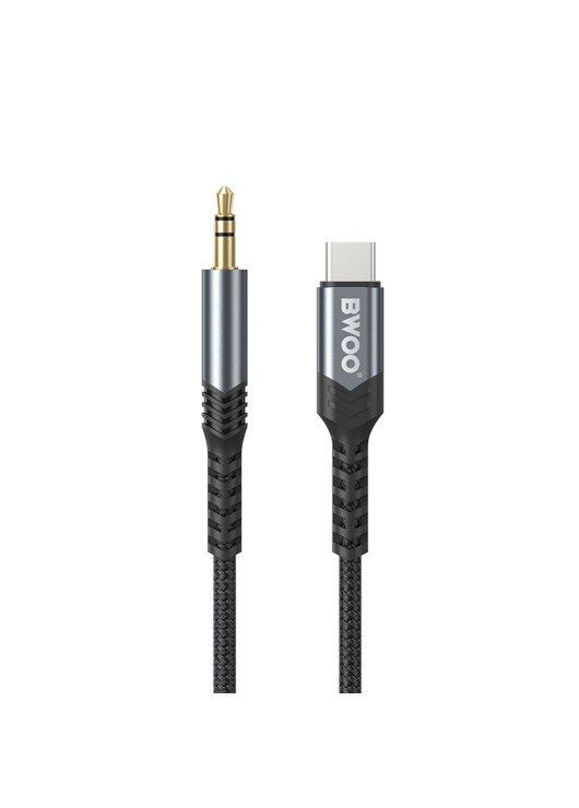 BWOO kabel AUX 3.5mm - USB-C BO-AUX066 czarny Aux Bwoo Odcienie czarnego