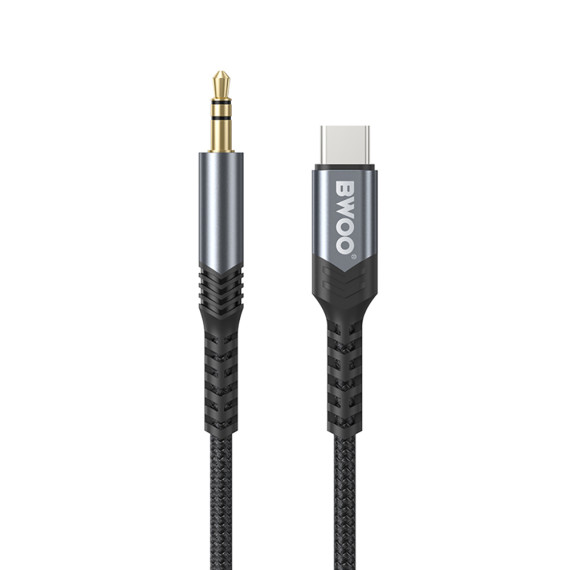 BWOO kabel AUX 3.5mm - USB-C BO-AUX066 czarny Aux Bwoo Odcienie czarnego