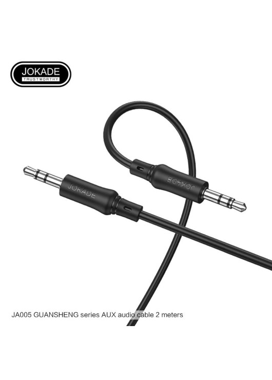  Kabel Jack 3,5mm 200cm AUX Jokade JA005 Aux JOKADE Odcienie czarnego
