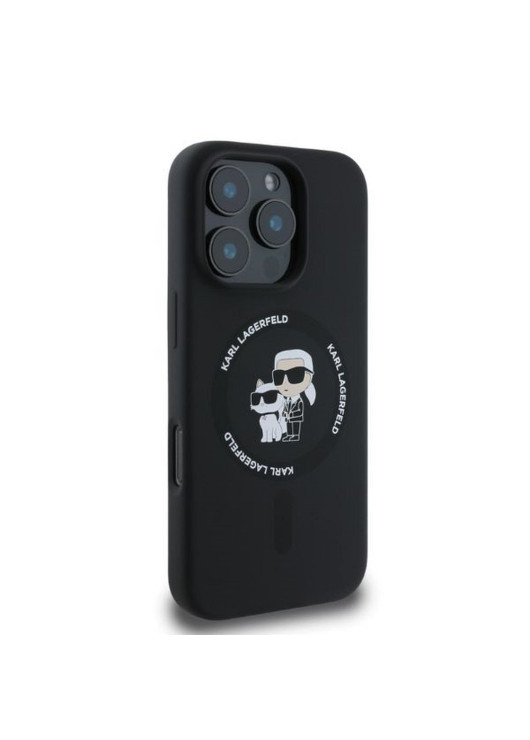 KARL LAGERFELD futerał kompatybilny z MagSafe KLHMP16XSCMKCRHK (Silicone KC Body Ring) czarny