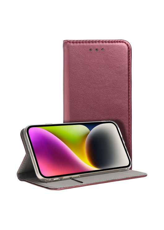 Etui Portfel Samsung A54 5G Inny Burgundowy