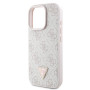 GUESS futerał GUHCP16XP4TDPP (PU Leather 4G Triangle Strass) Apple iPhone 16 Pro Max Guess Różowy